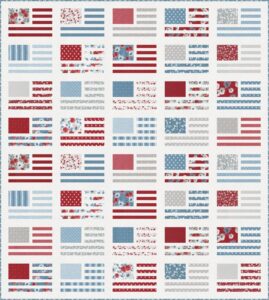Old Glory Quilt Kit KIT5200 Lella Boutique Horizontal American Flags