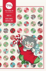 Here Comes Santa Claws Quilt Kit 31200 Urban Chiks Kitten in stocking